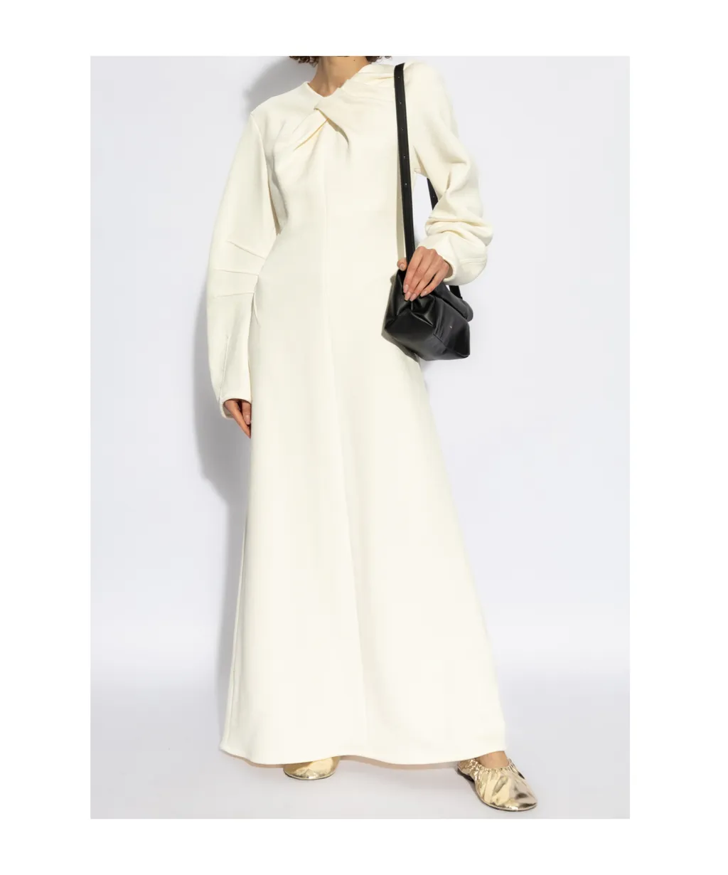 Knot-Detail Textured Maxi Dress
