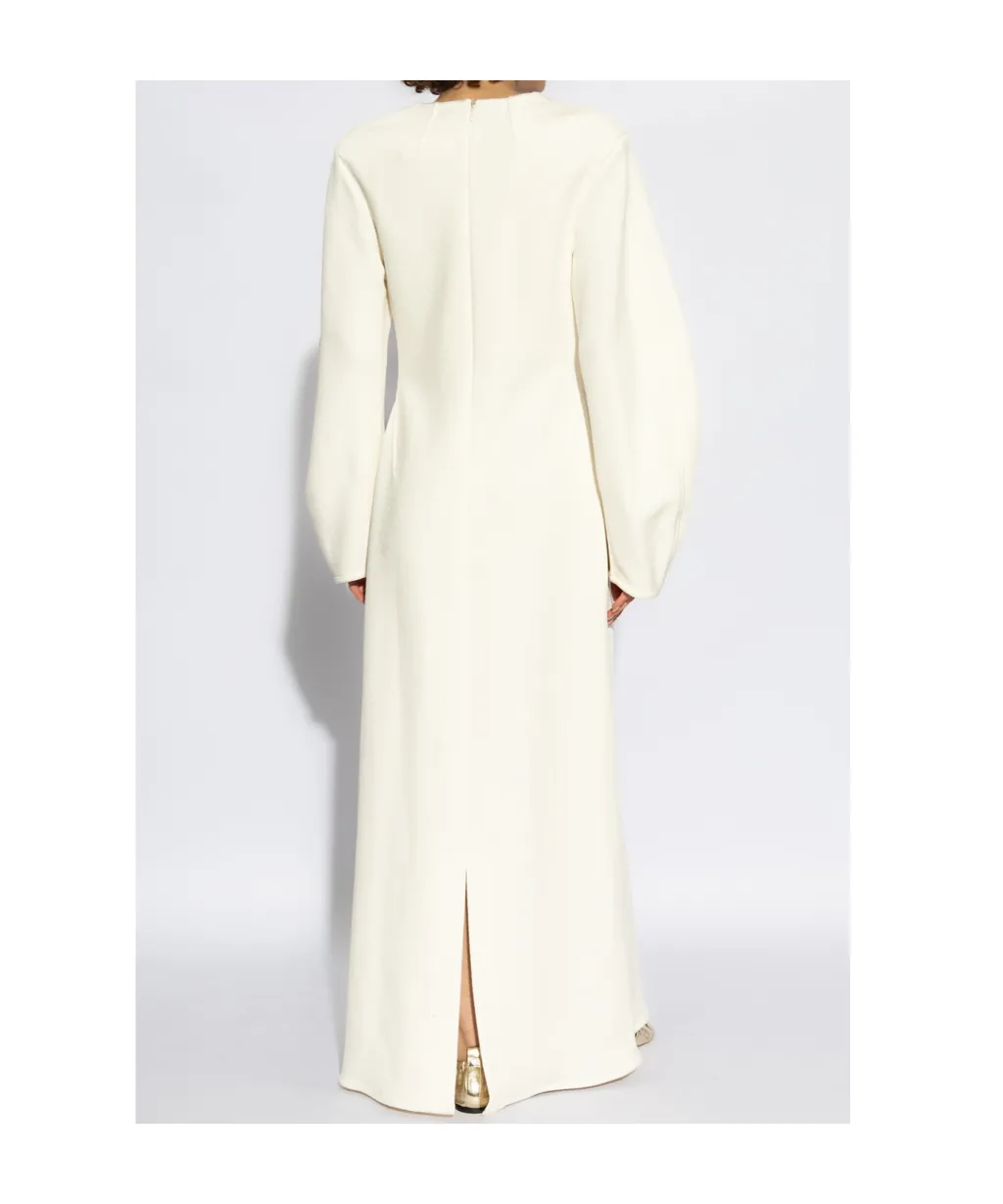 Knot-Detail Textured Maxi Dress