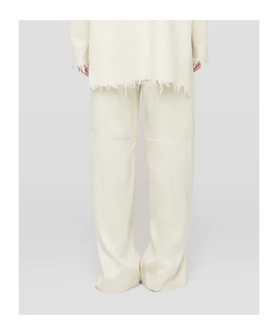 Side Slits Twill Trousers