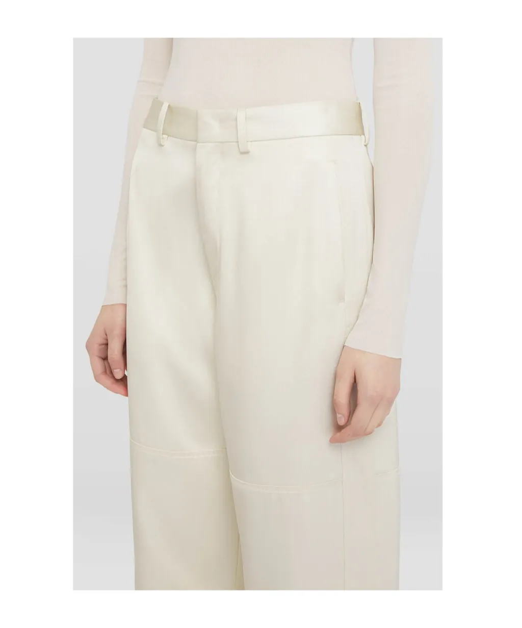 Side Slits Twill Trousers