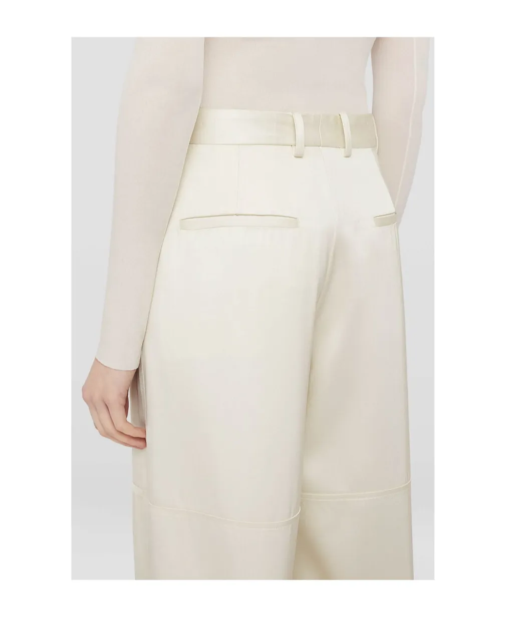 Side Slits Twill Trousers
