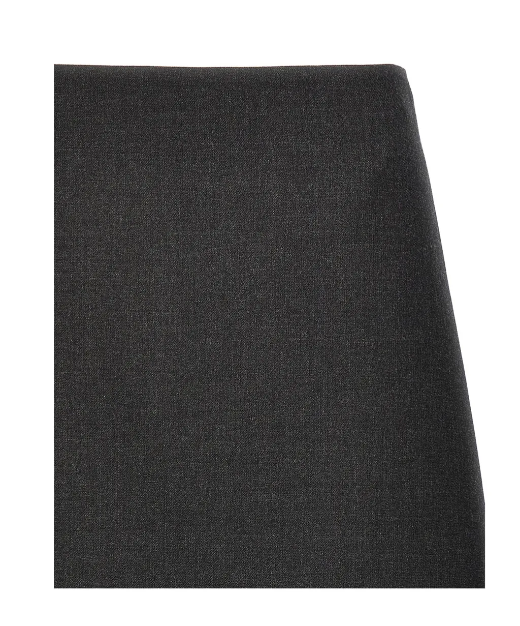High-Waisted Zipped Midi Skirt