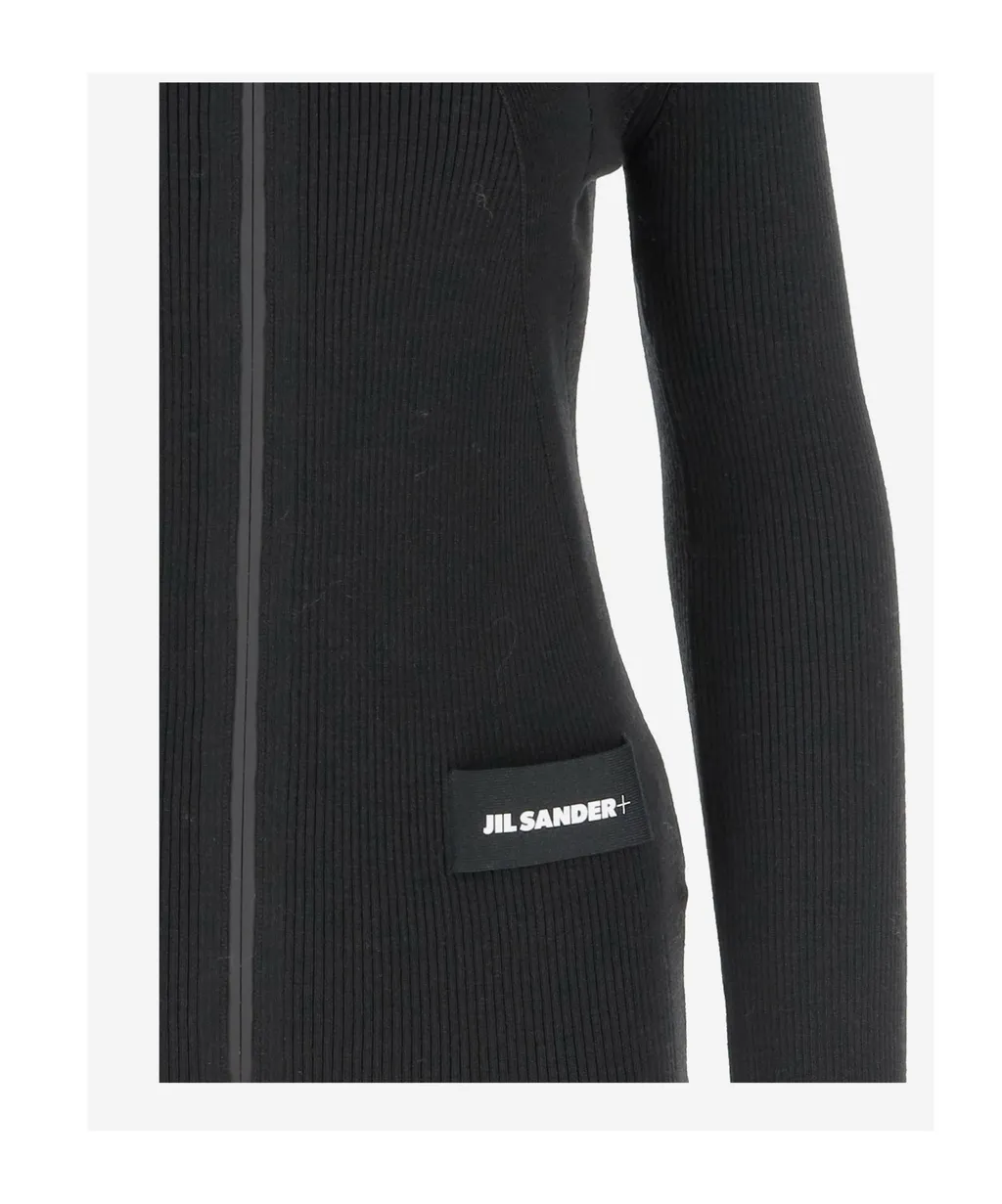 Zip-Up Ribbed-Knit Cardigan