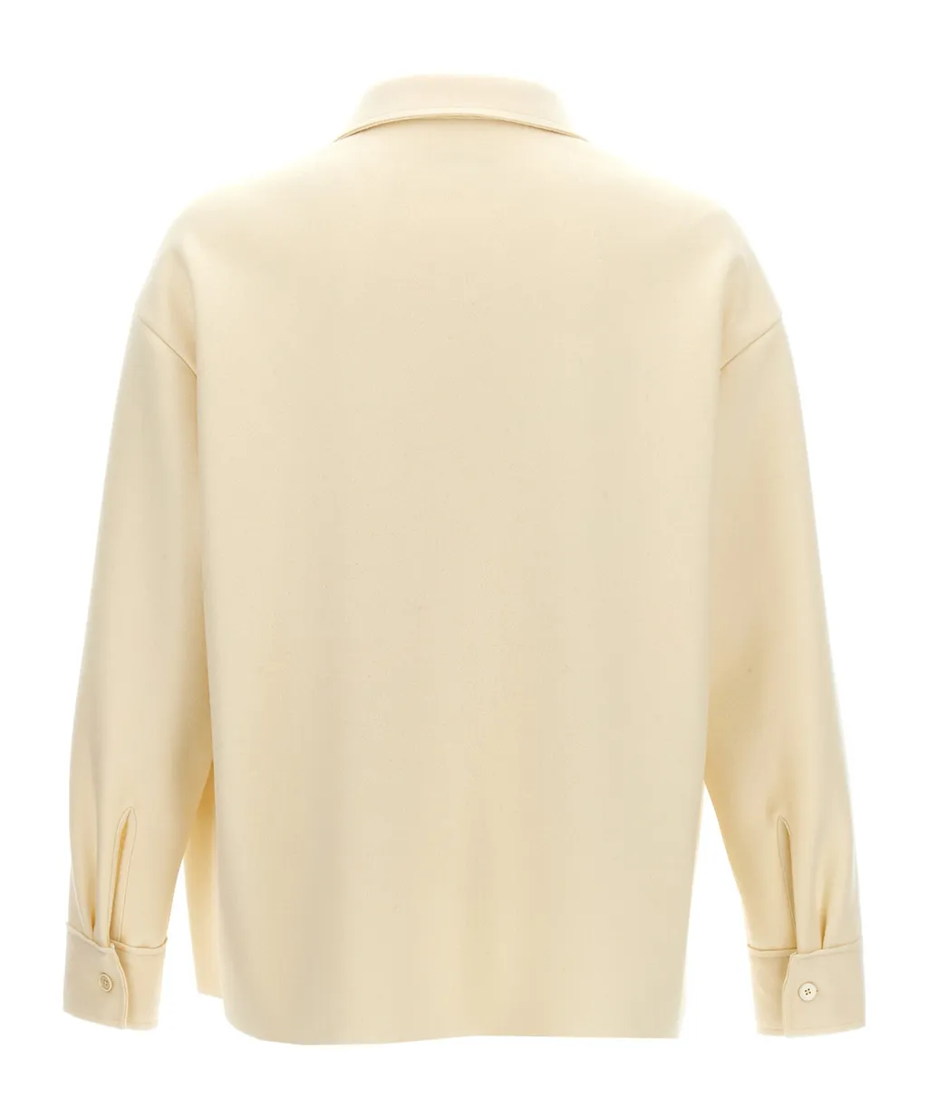 Long-Sleeved Straight Hem Shirt