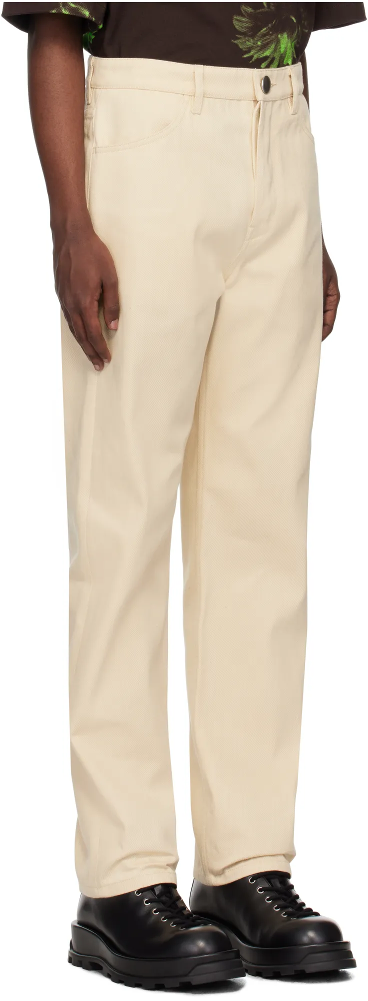 Button-Fastened Straight-Leg Jeans
