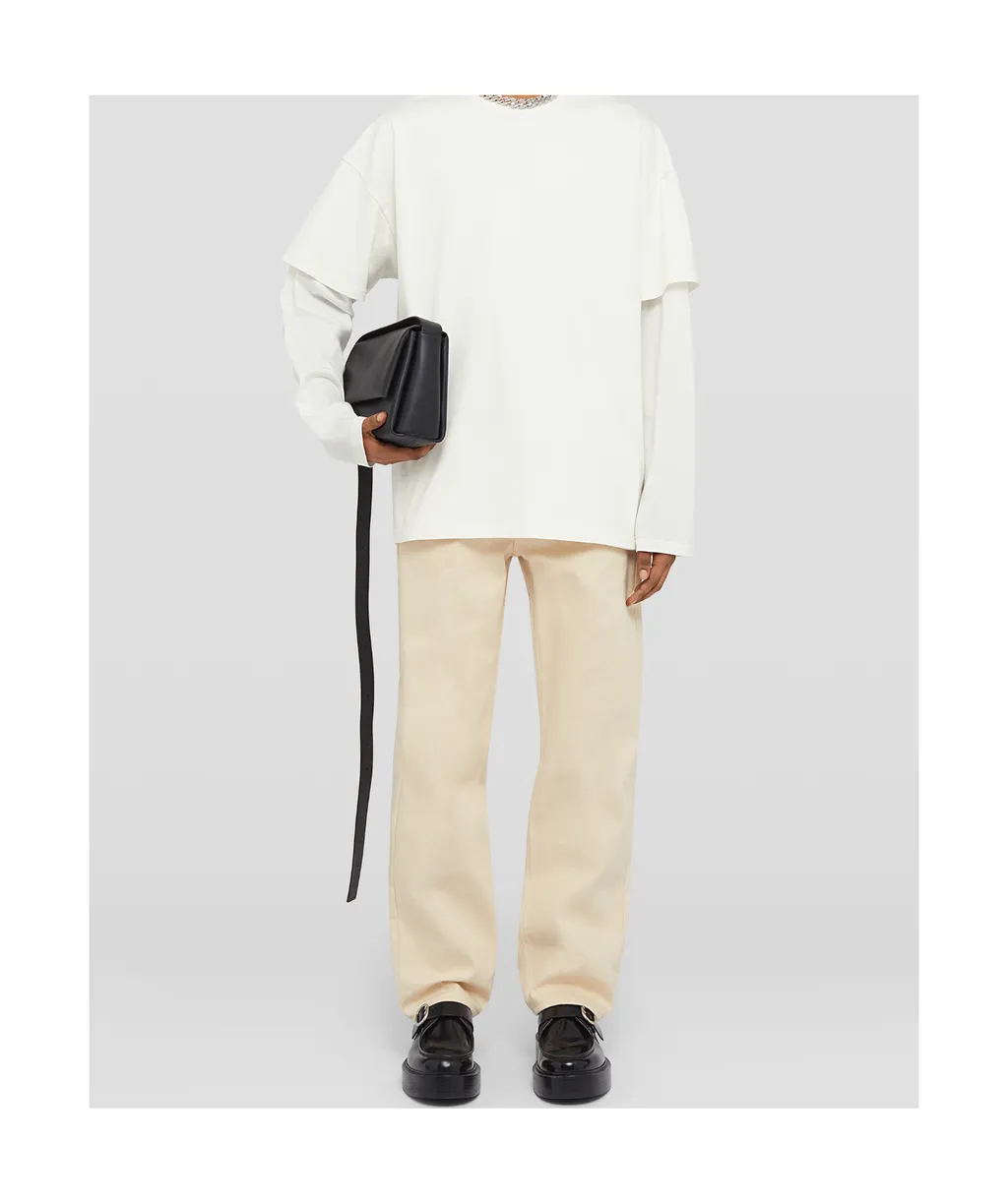 Button-Fastened Straight-Leg Jeans