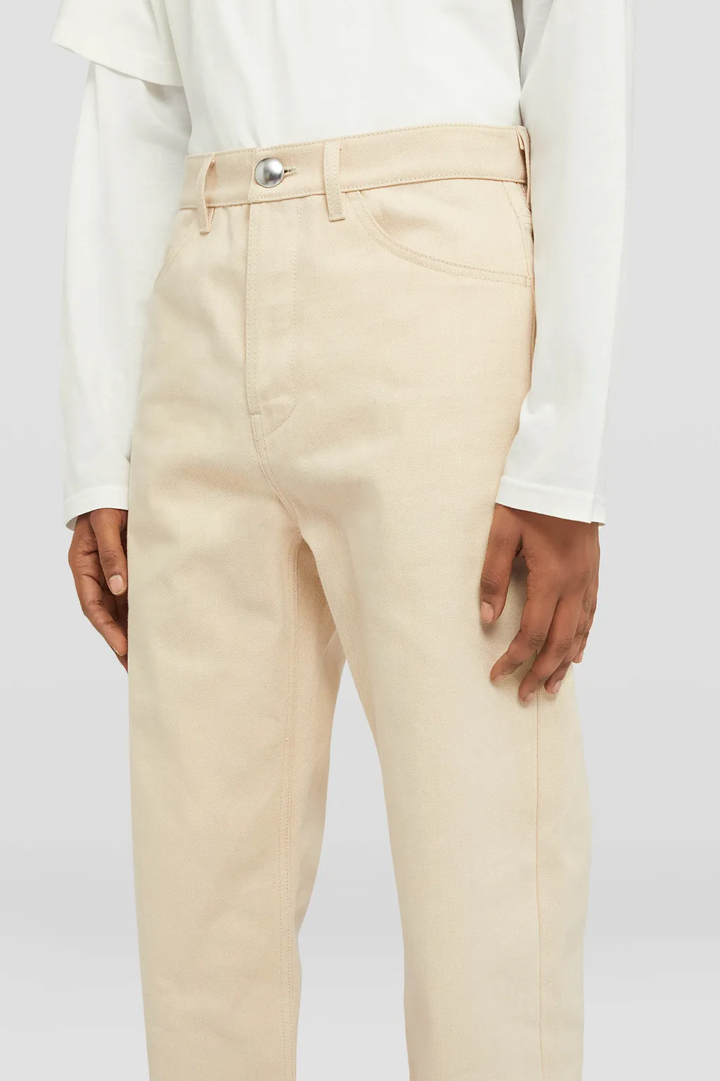 Button-Fastened Straight-Leg Jeans
