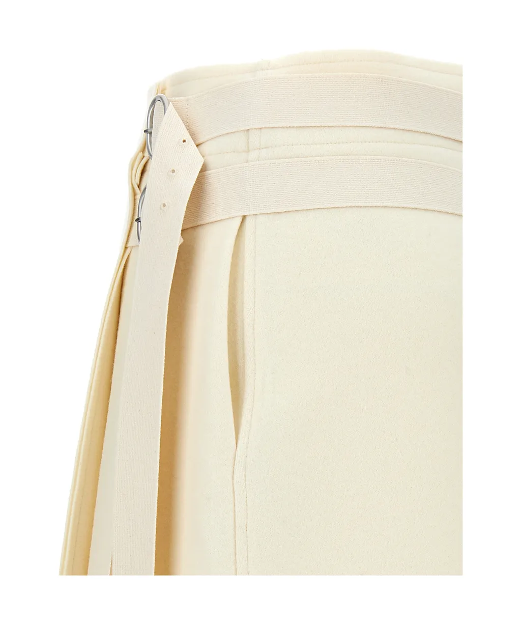 Wrap-Designed A-Line Midi Skirt