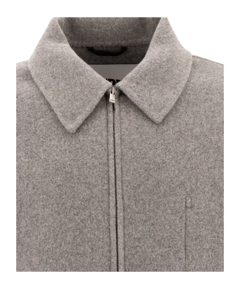 Relaxed Fit Zip-Up Jacket