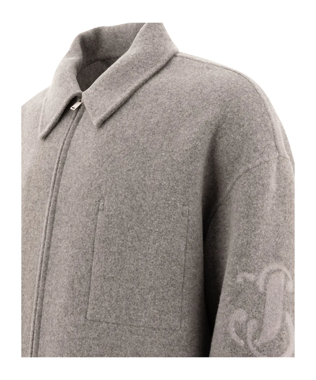 Relaxed Fit Zip-Up Jacket