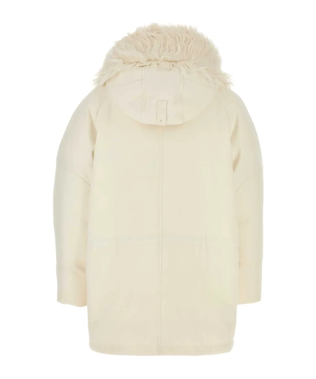 Zip Detailed Oversized Down Jacket