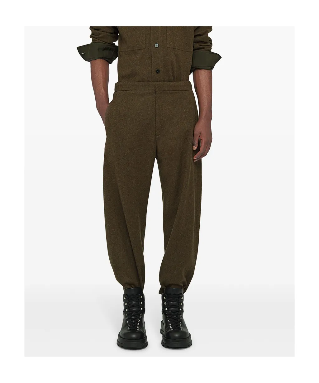 Tapered Leg Cropped Trousers