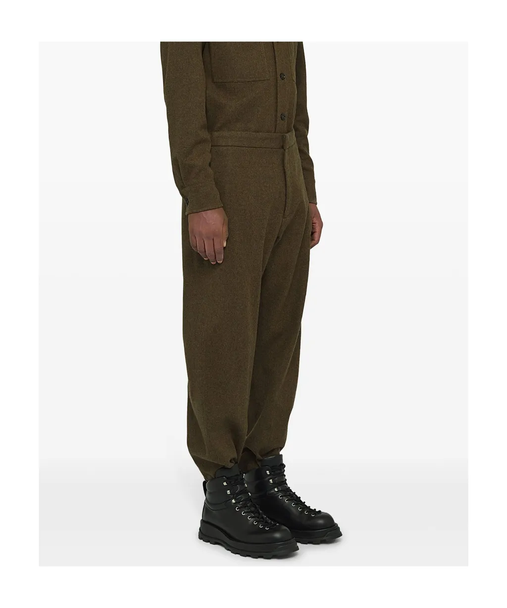 Tapered Leg Cropped Trousers