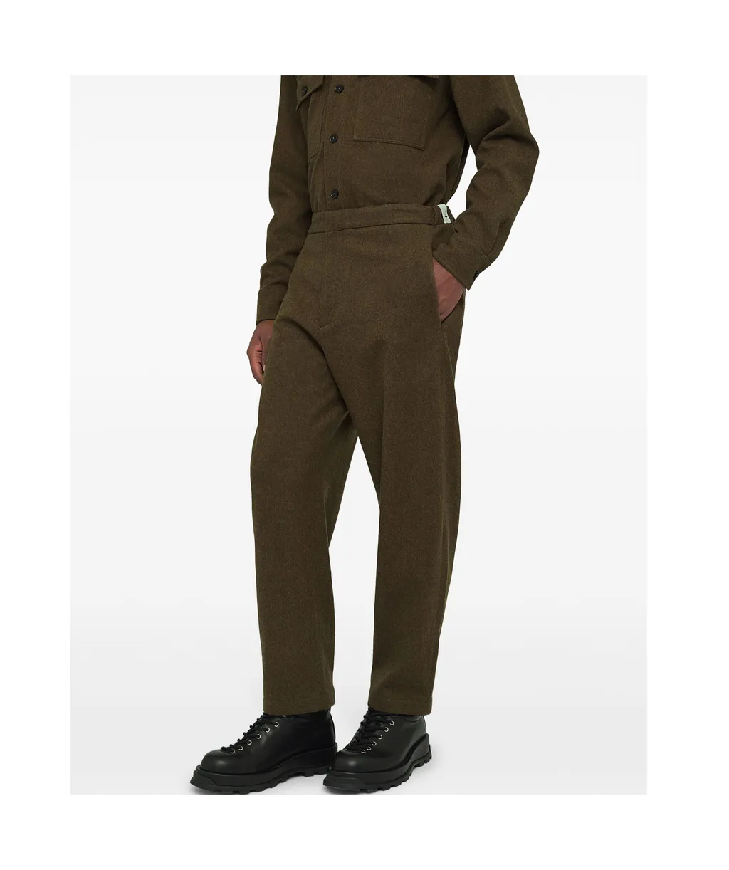 Tapered Leg Cropped Trousers