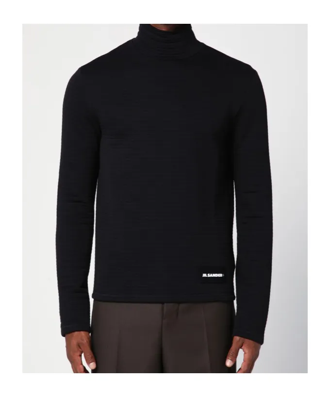 Logo Patch High Neck Sweatshirt