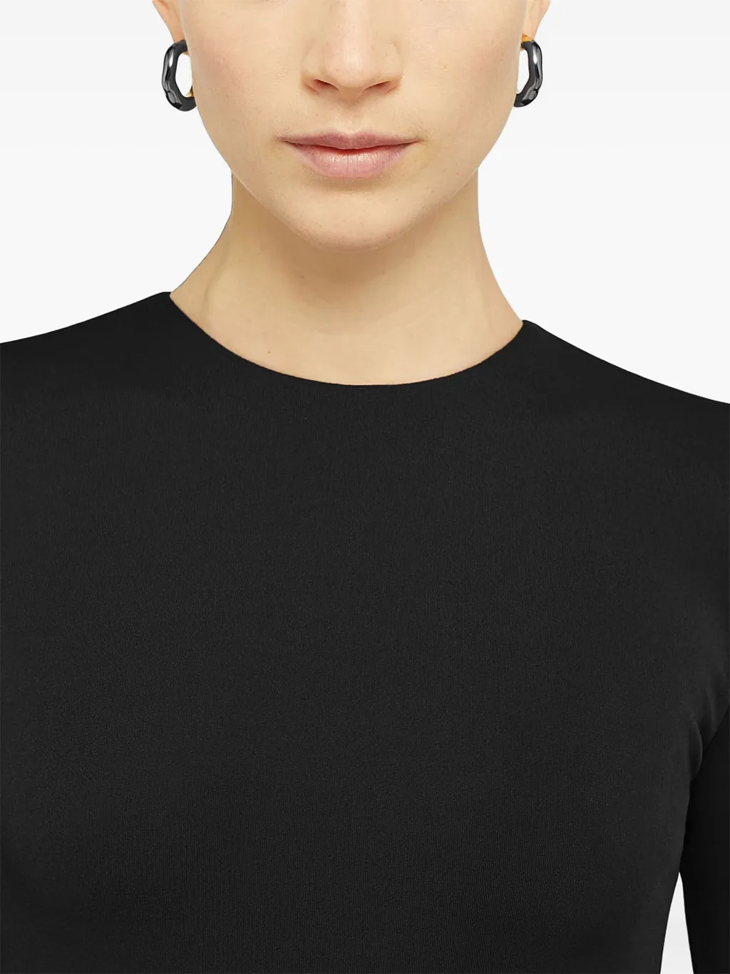 Crew-Neck Crepe Dress