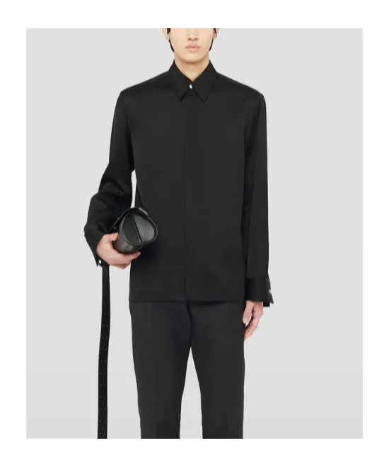 Buttoned Straight Hem Shirt