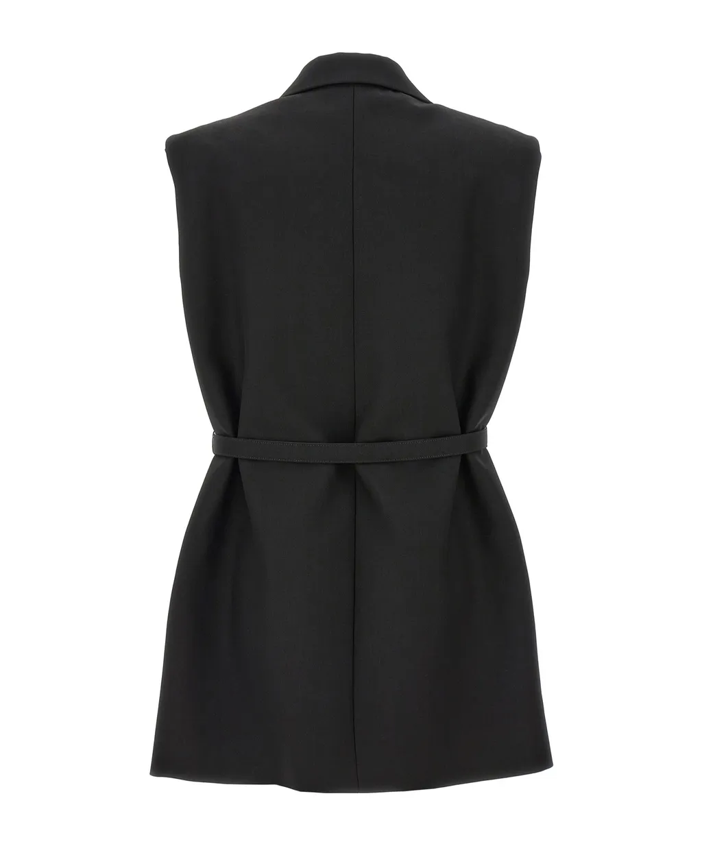 V-Neck Belted Vest