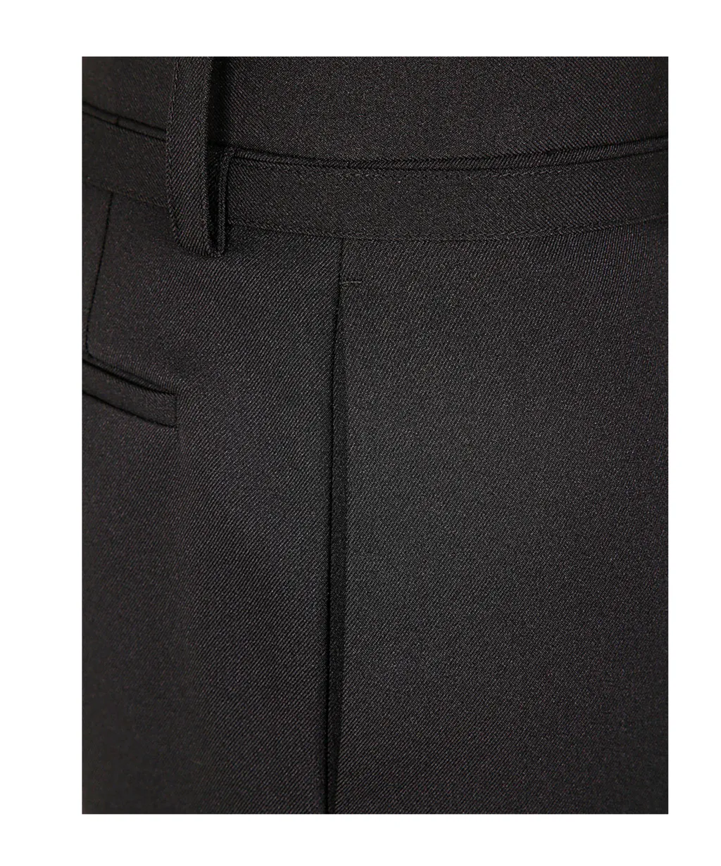 Straight-Leg Belted Tailored Trousers