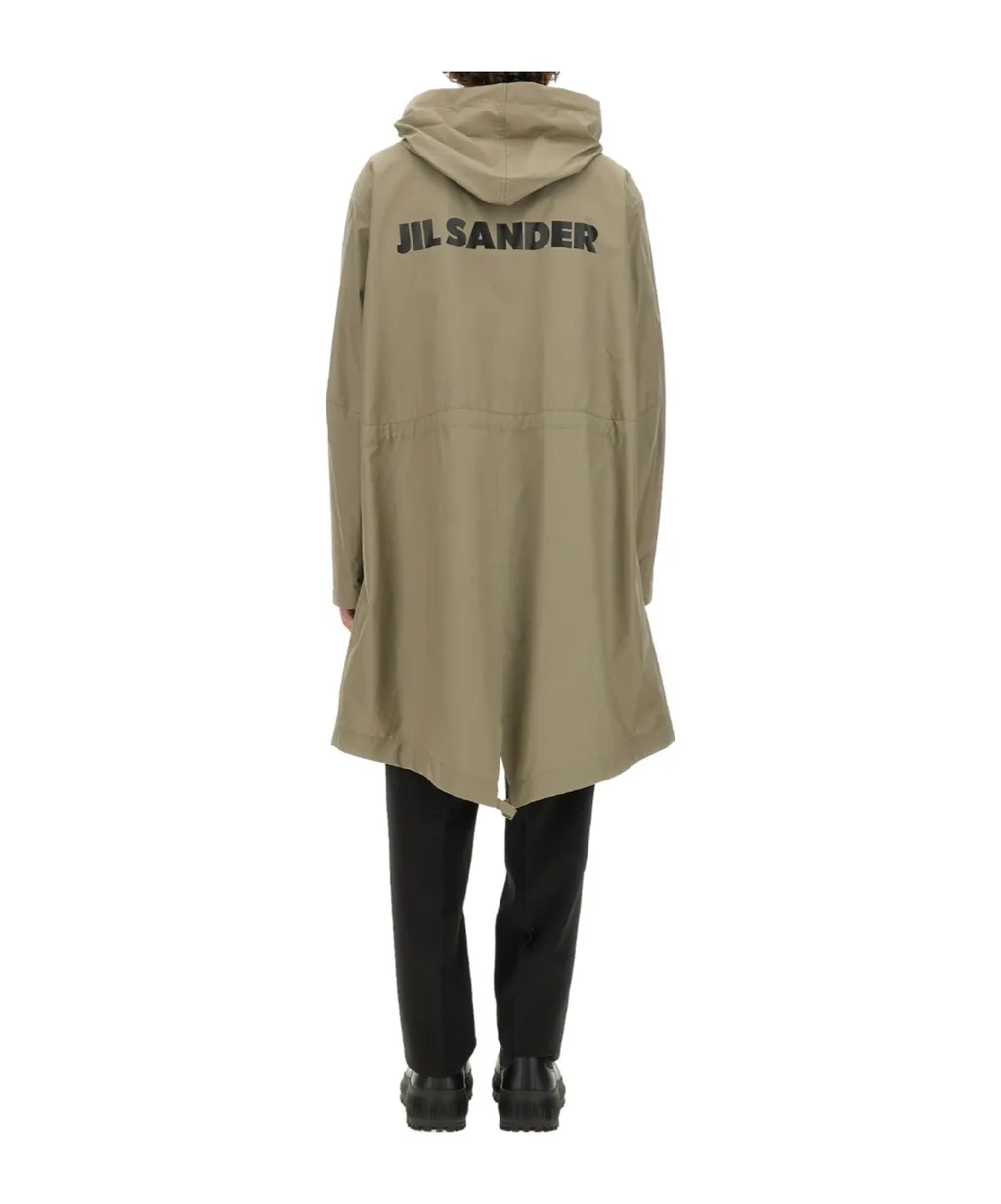 Logo Printed Hooded Parka