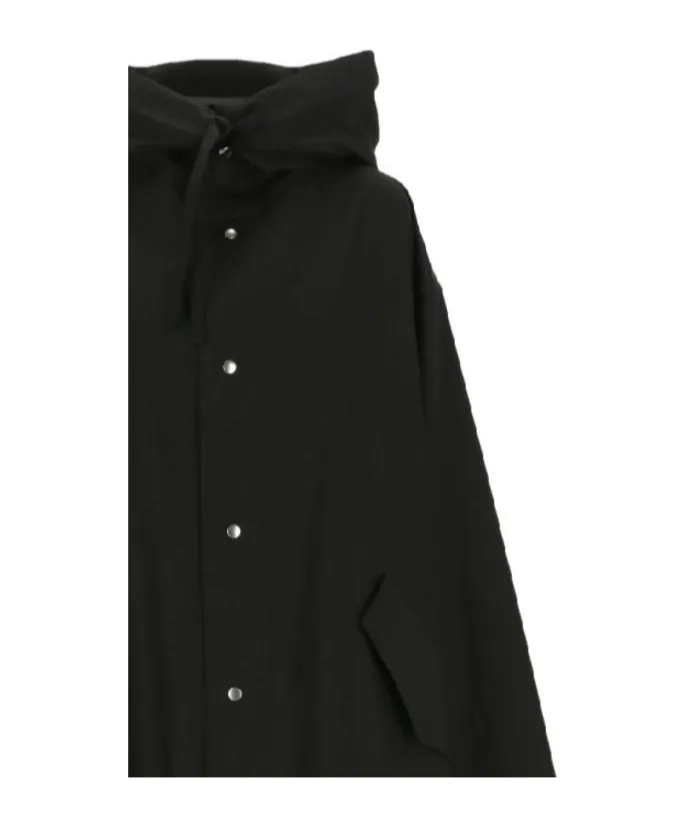 Logo Printed Drawstring Coat