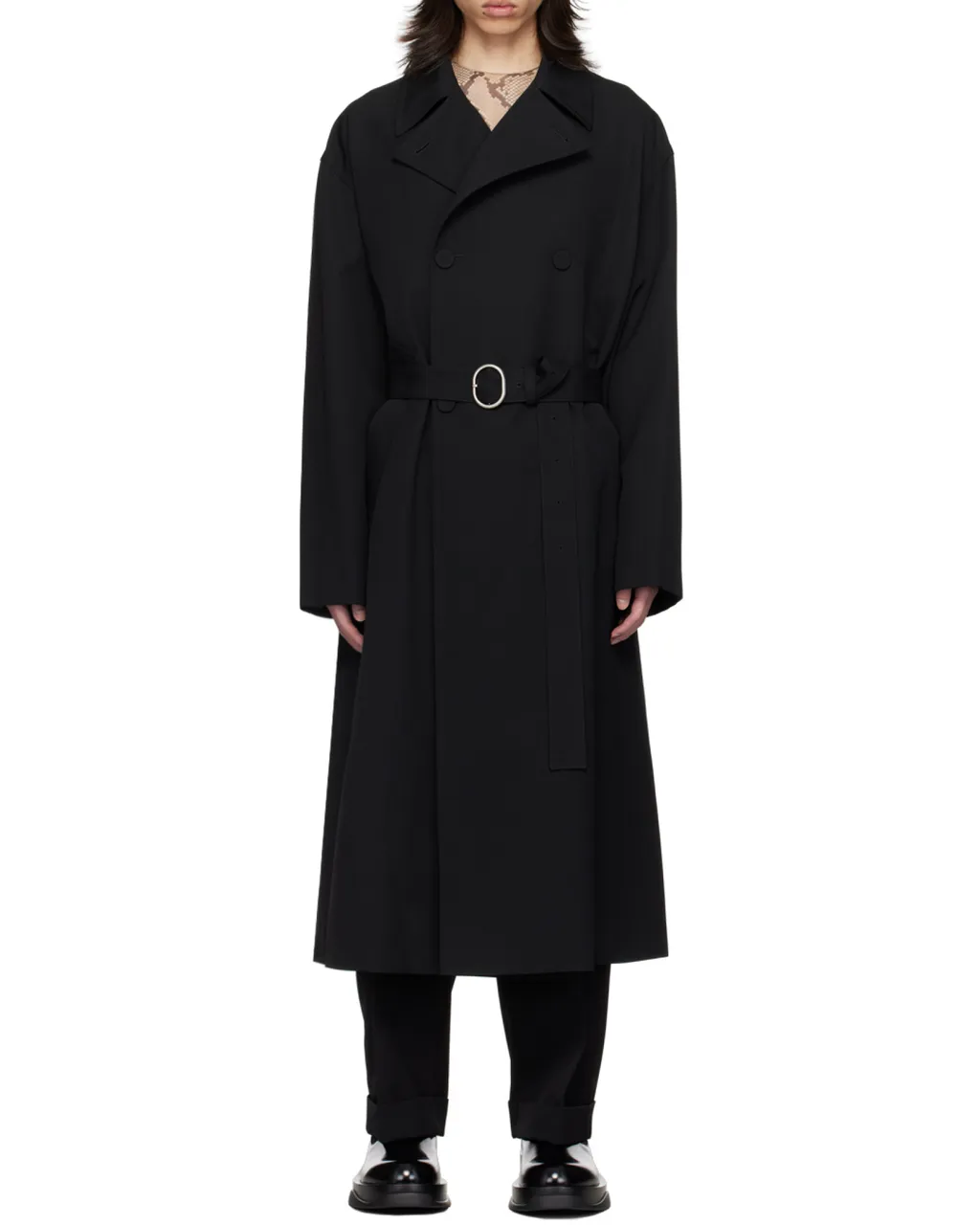 Double-Breasted Belted Coat