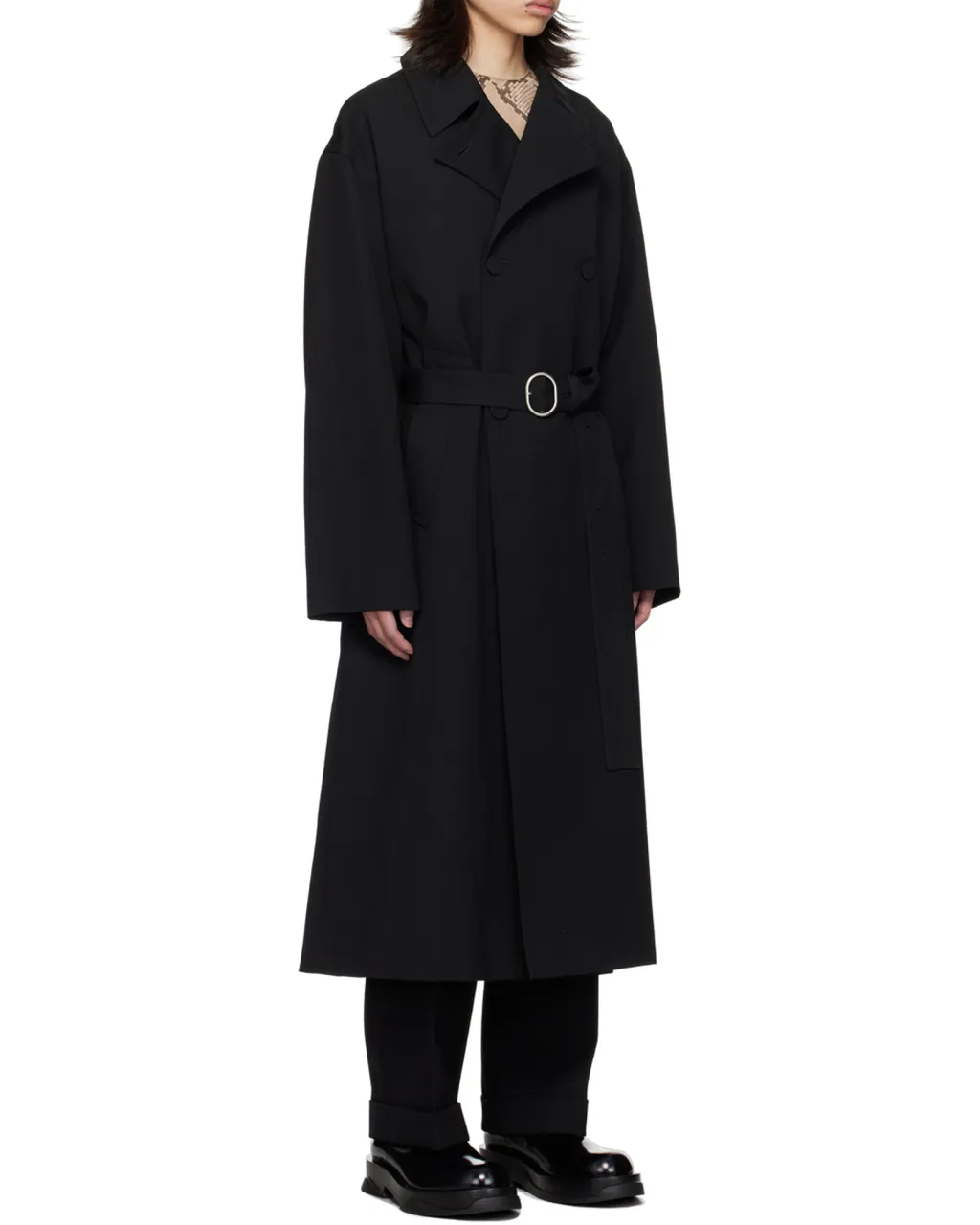 Double-Breasted Belted Coat