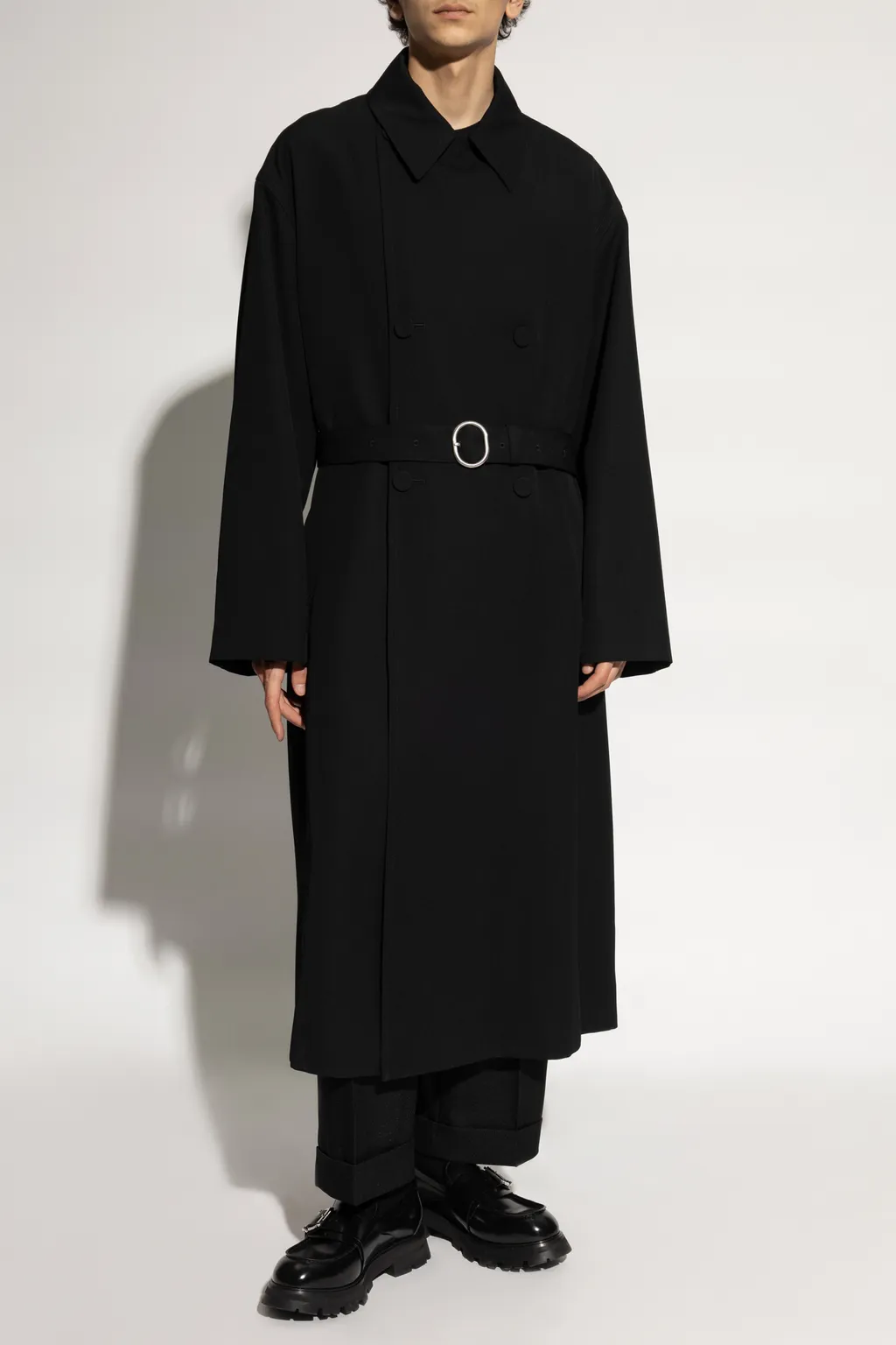 Double-Breasted Belted Coat