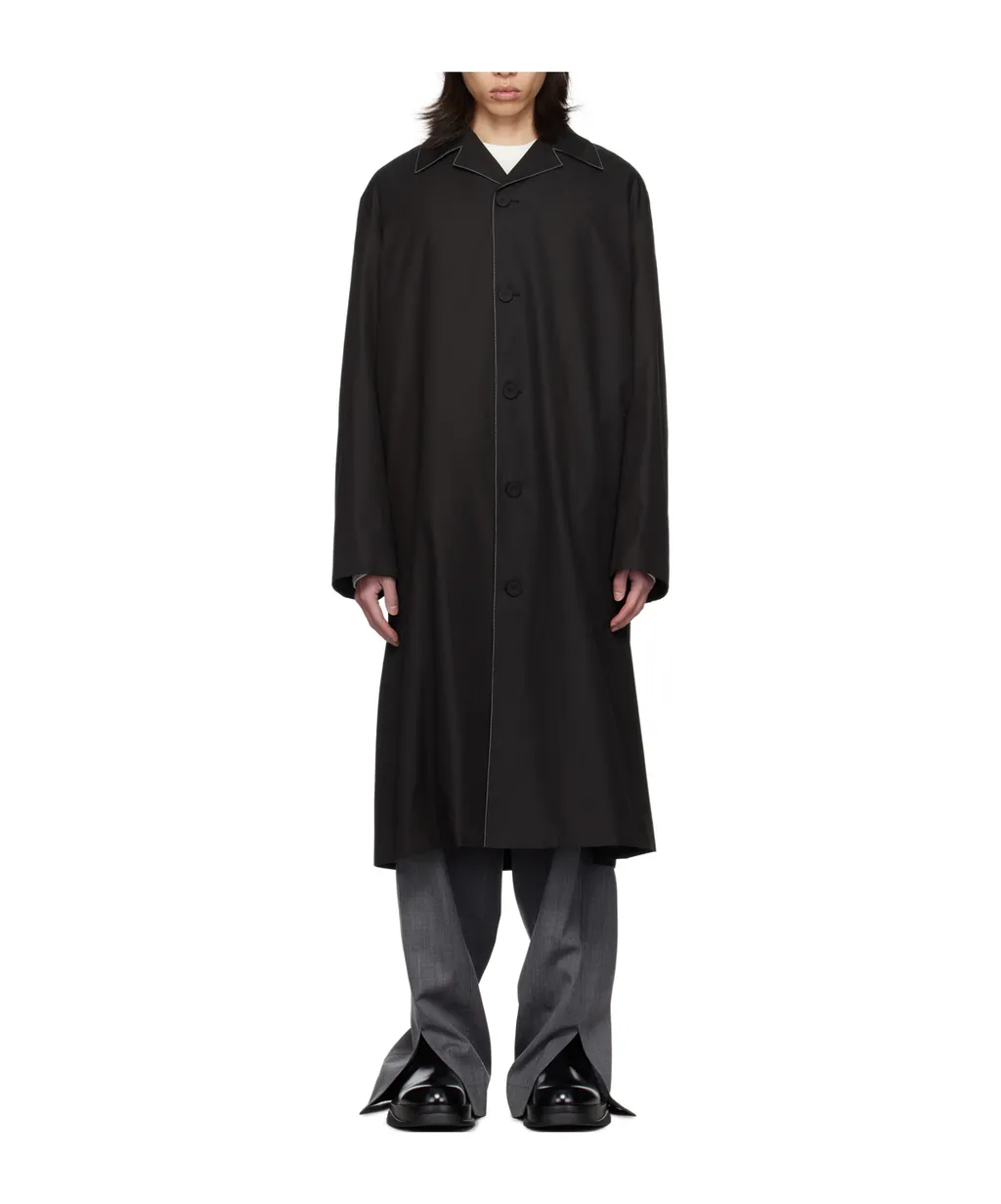Buttoned-Up Midi Coat