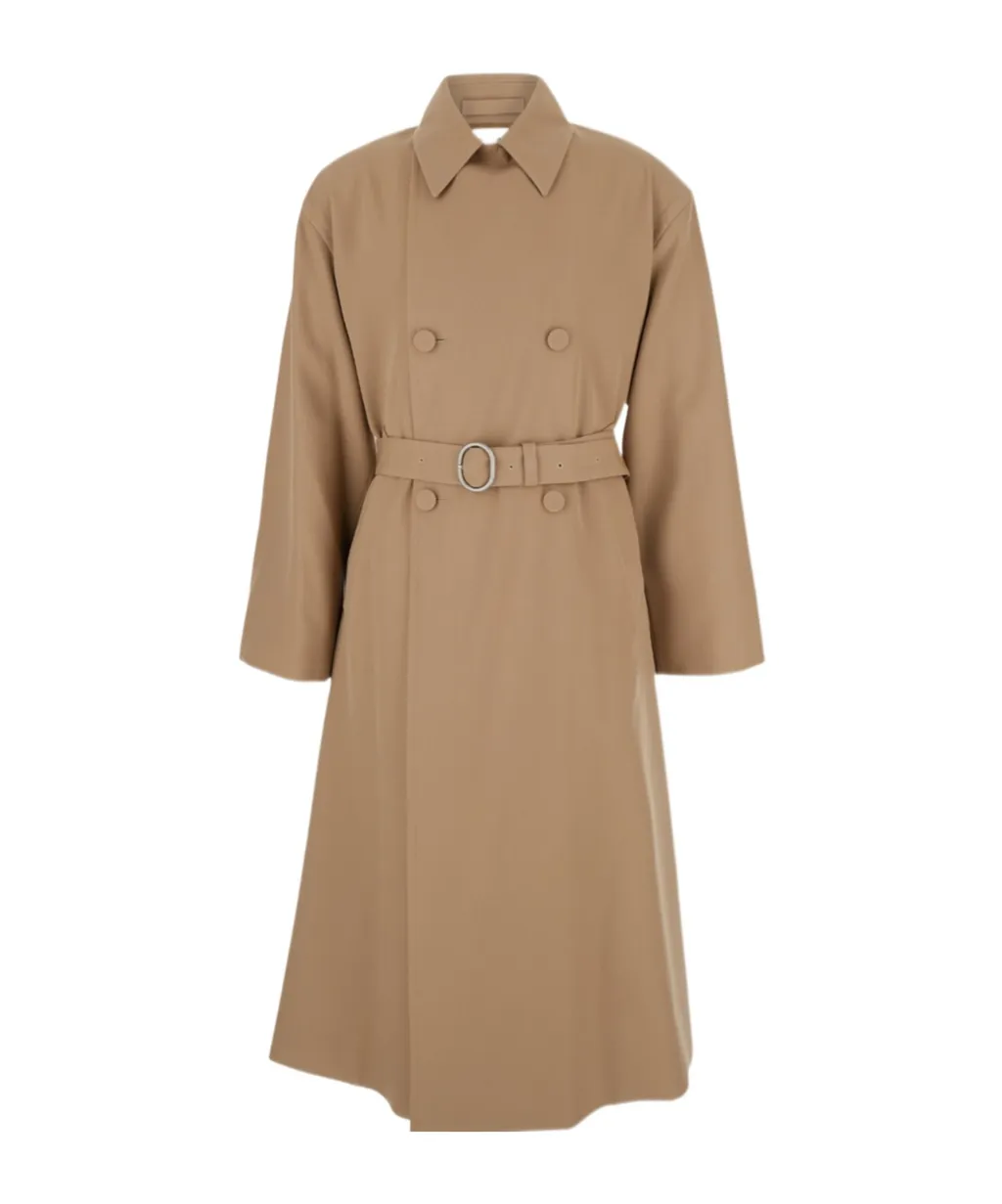 Double-Breasted Belted Coat