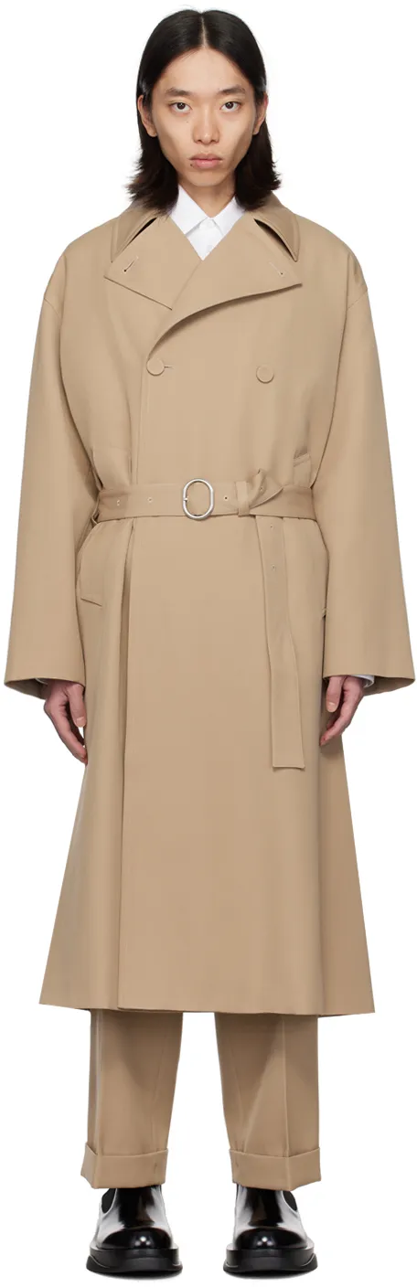 Double-Breasted Belted Coat