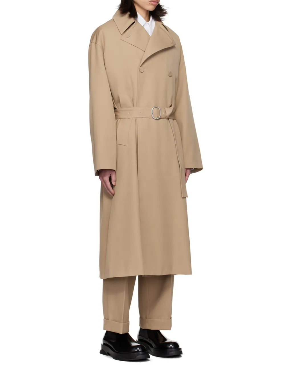 Double-Breasted Belted Coat