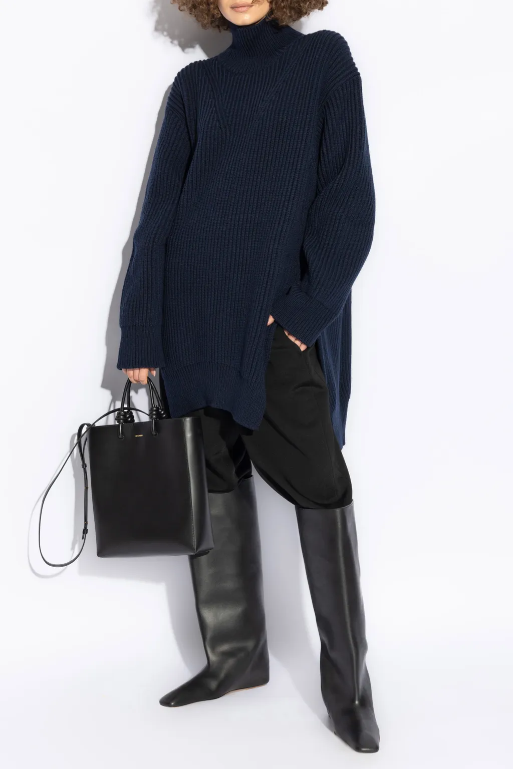 Roll-Neck Knitted Jumper