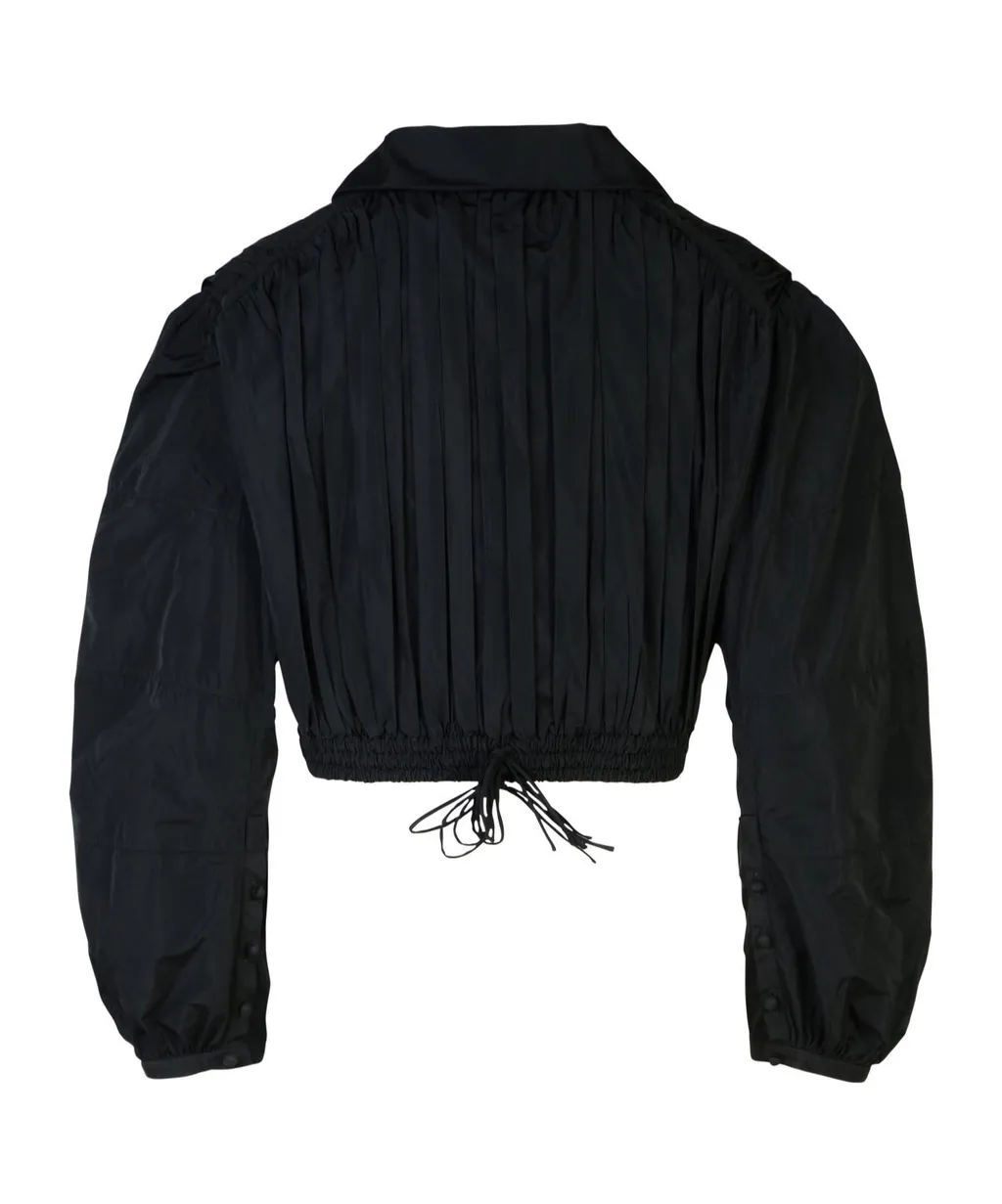 Long-Sleeved Gathered Blouse