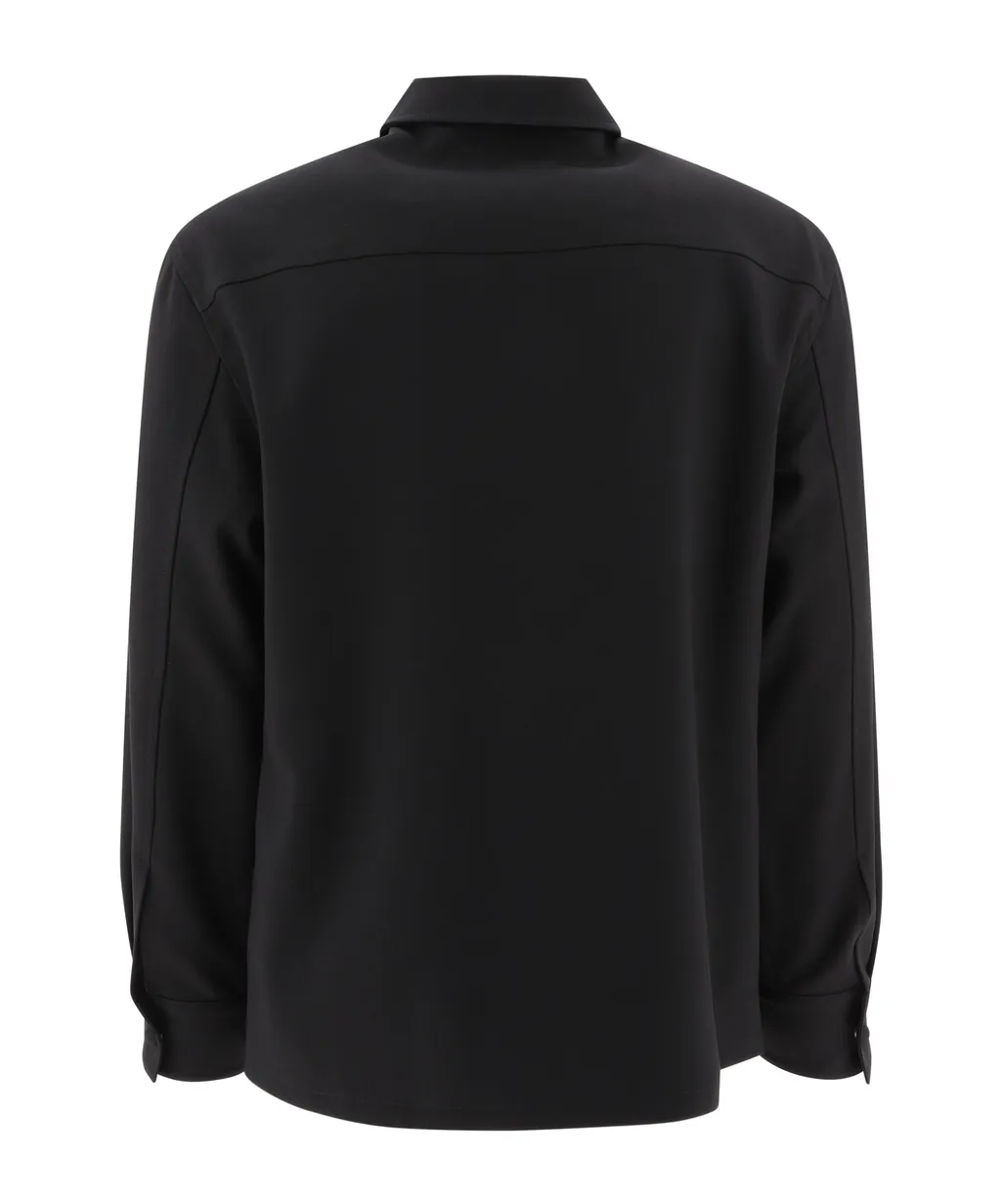 Zip-Up Straight Hem Overshirt