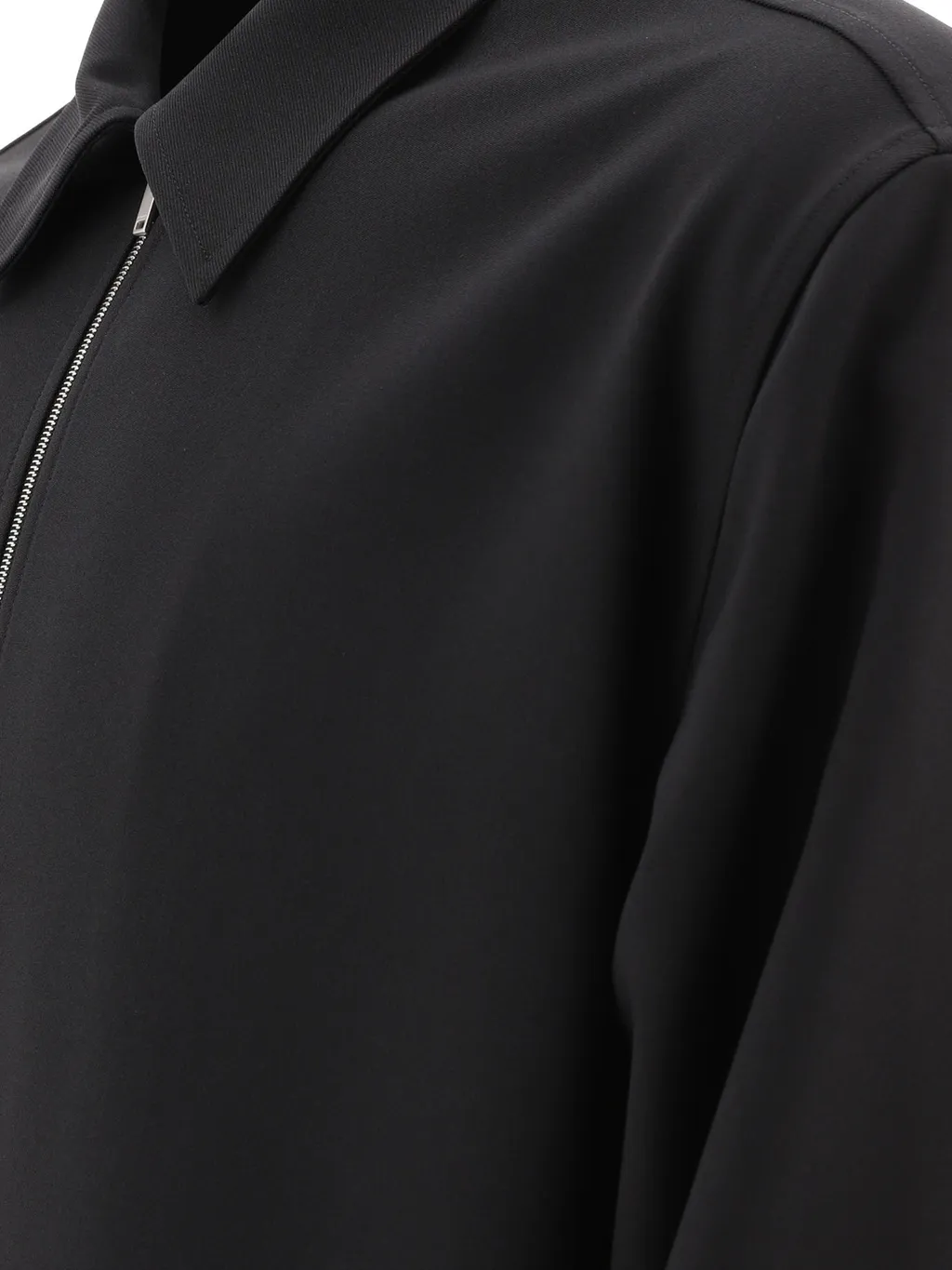 Zip-Up Straight Hem Overshirt