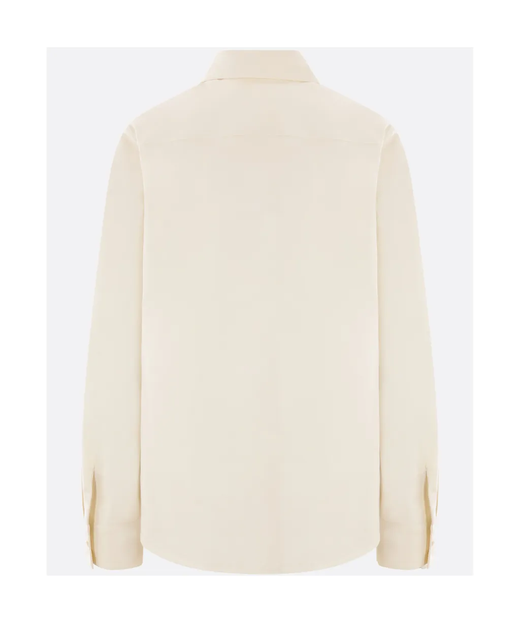Curved Hem Poplin Shirt