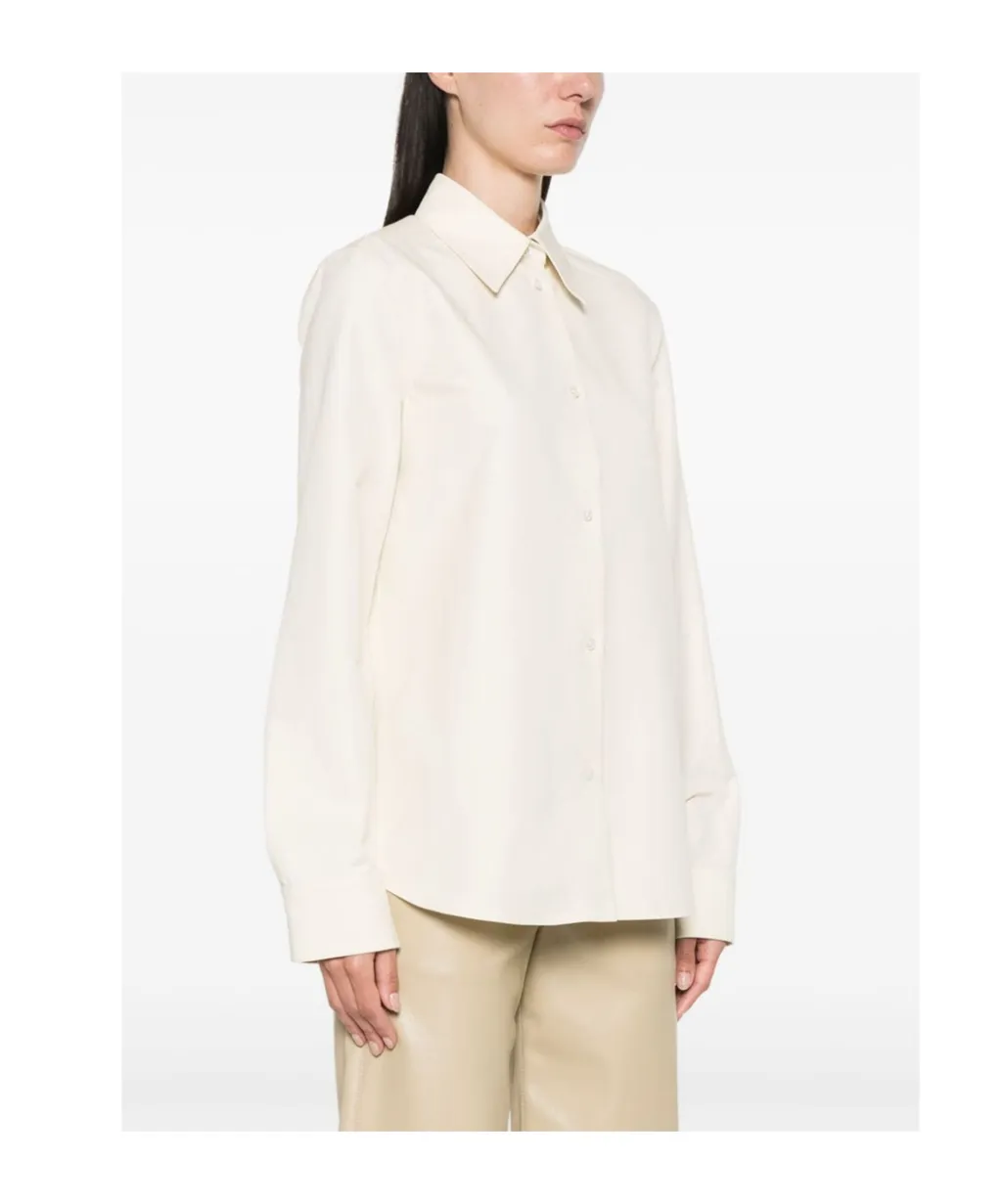Curved Hem Poplin Shirt