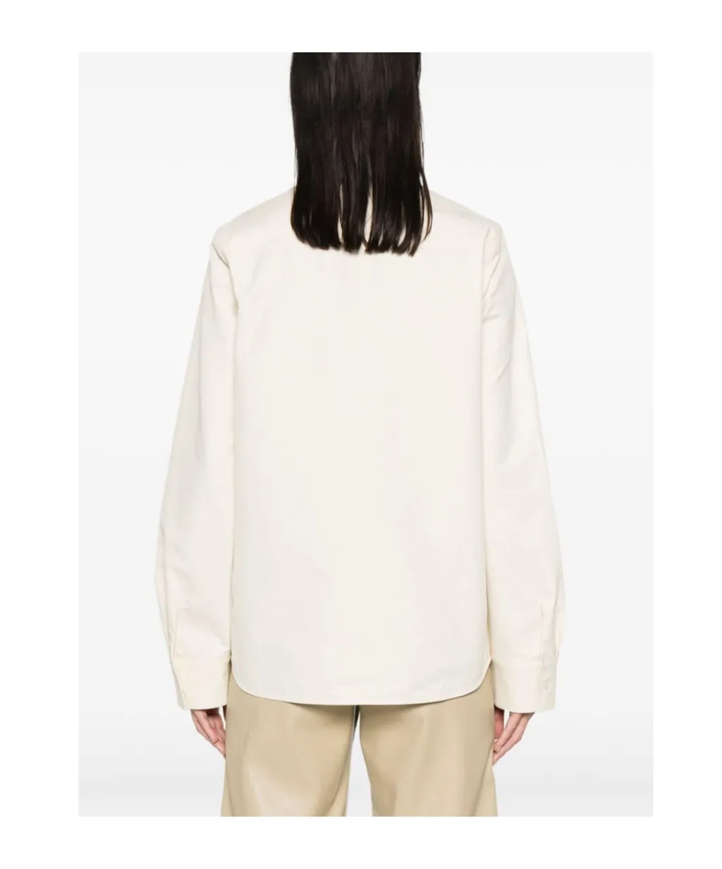 Curved Hem Poplin Shirt