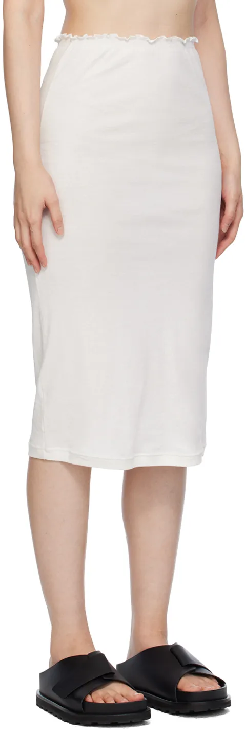 Logo-Embroidered Layered Midi Skirt