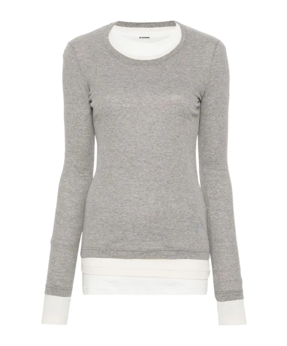 Three-Piece T-Shirt With Round Neck
