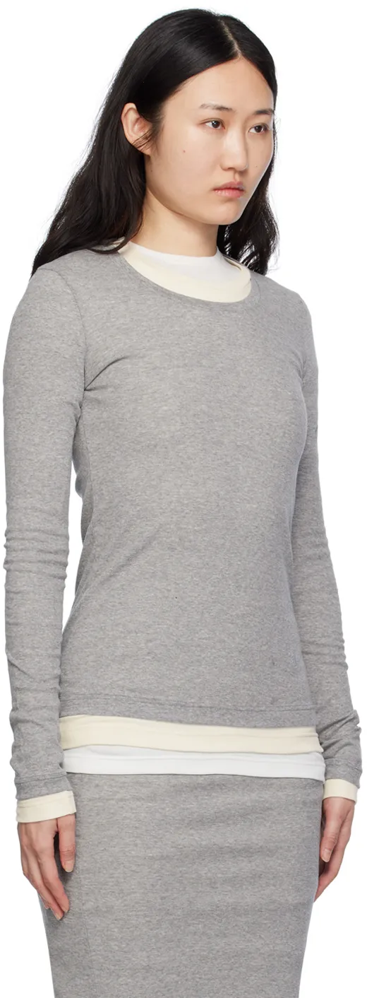 Three-Piece T-Shirt With Round Neck