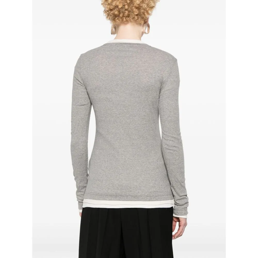 Three-Piece T-Shirt With Round Neck