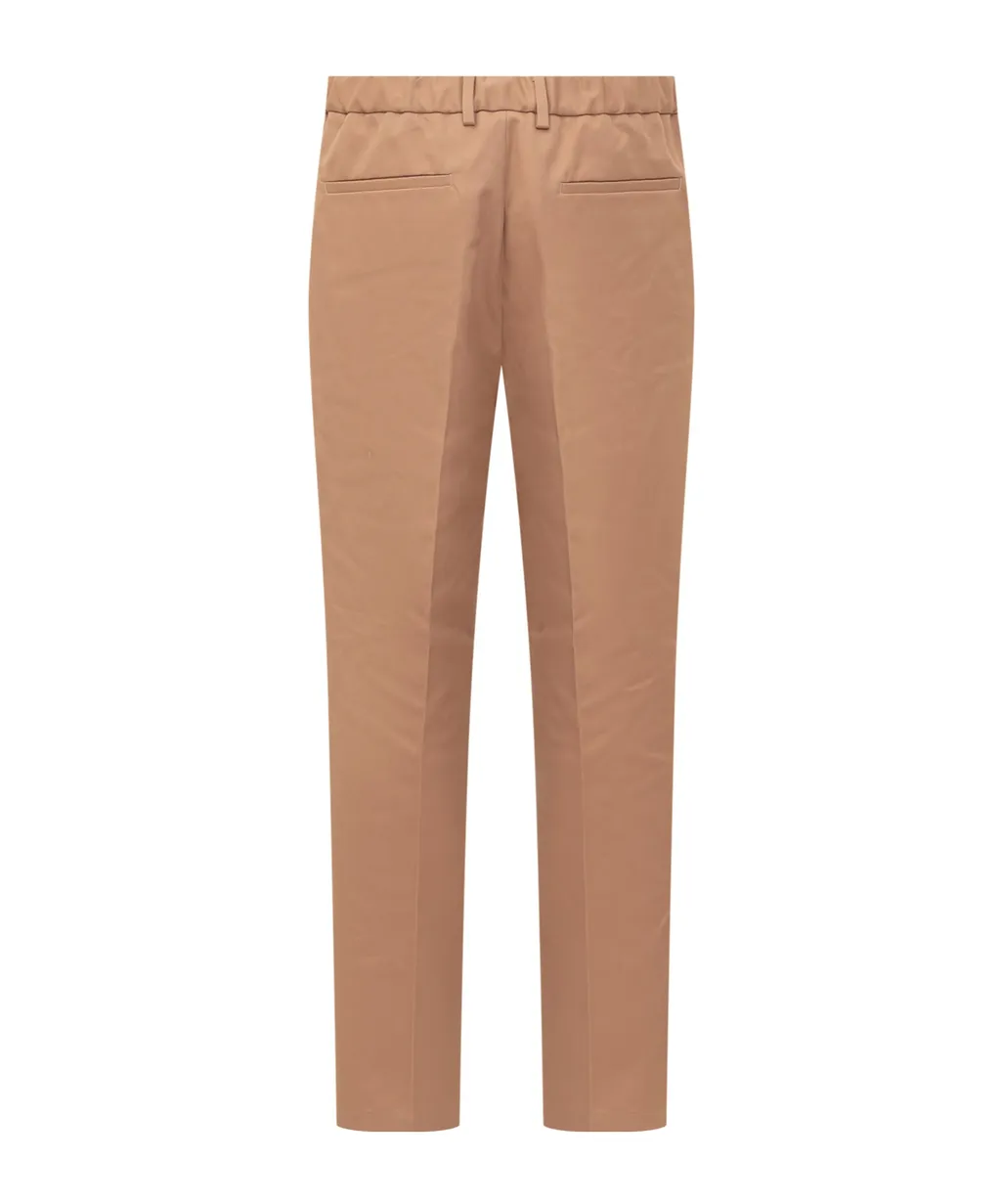 Gabardine Tapered Slim-Cut Trousers
