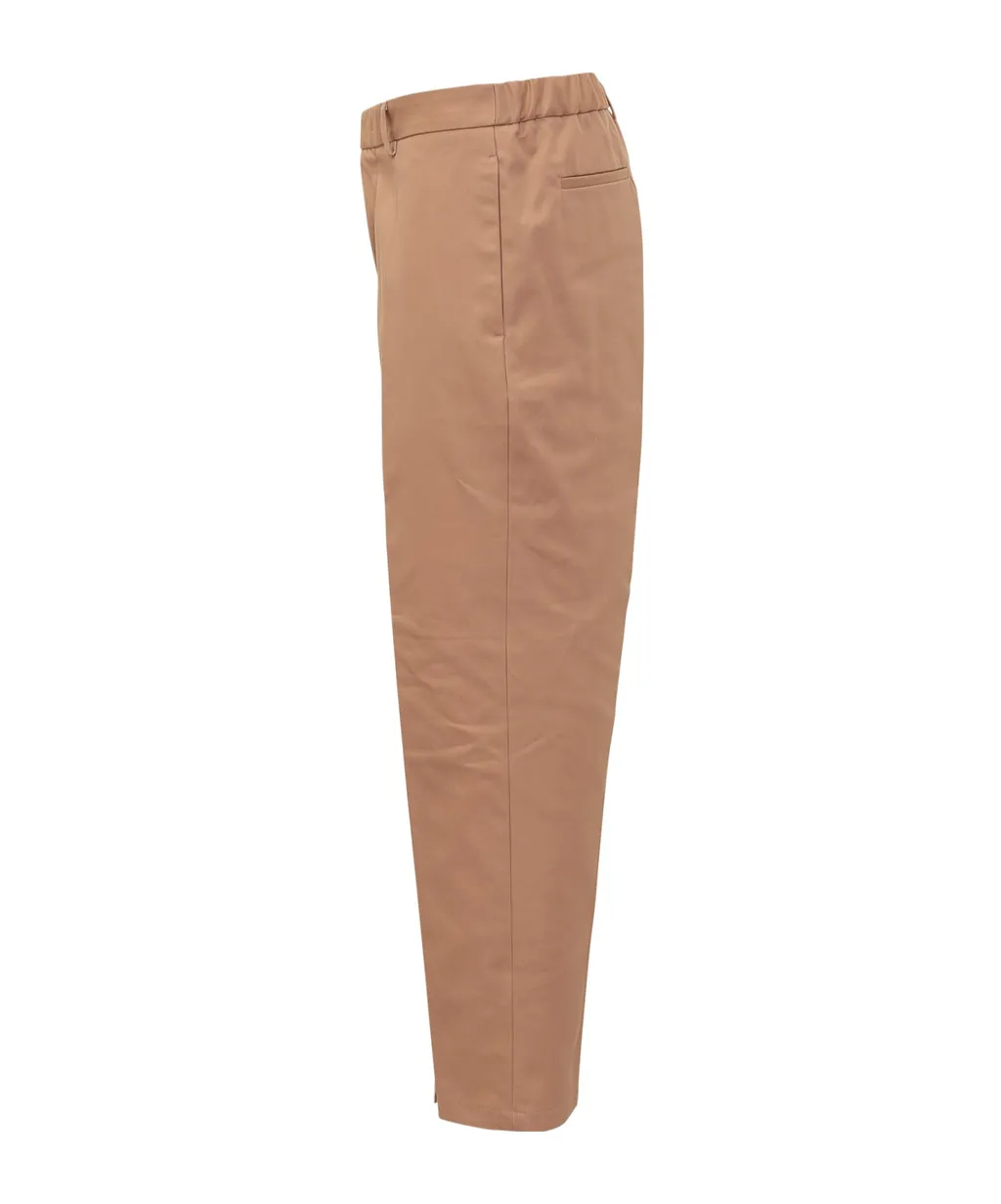 Gabardine Tapered Slim-Cut Trousers