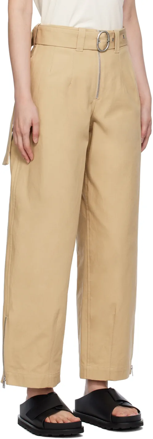 Belted Straight-Leg Trousers