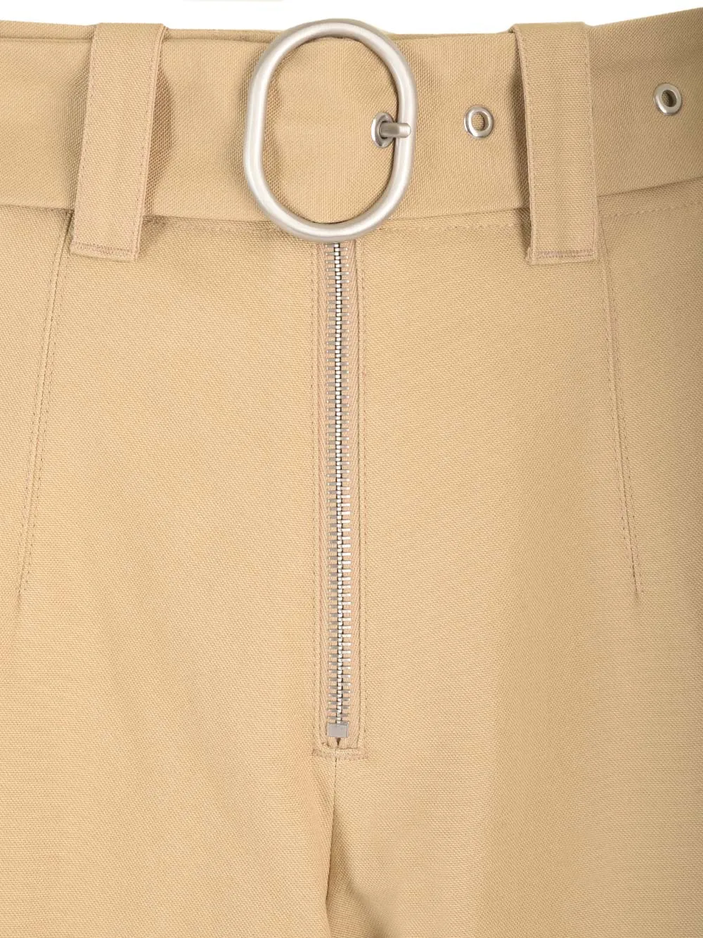 Belted Straight-Leg Trousers