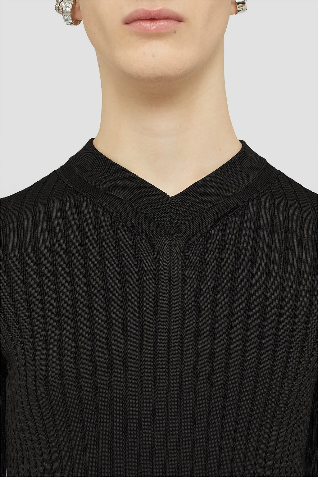 V-Neck Knitted Top