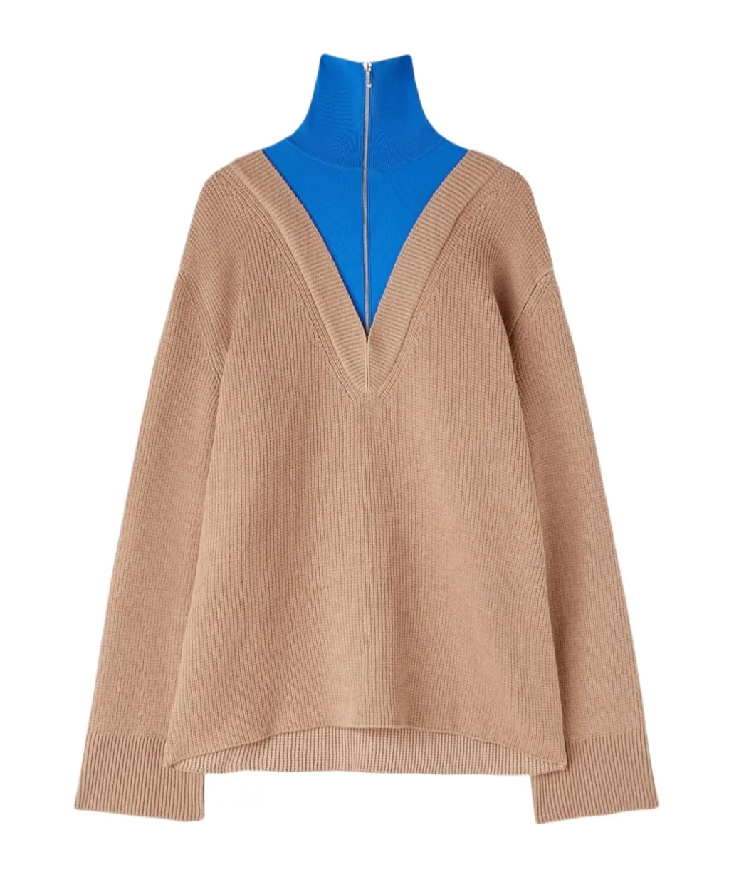 Drop Shoulder Layered Jumper