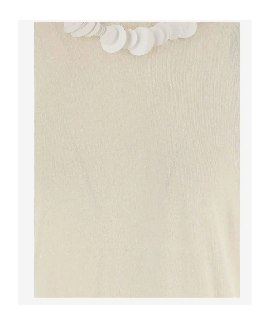 Sequin Embellished Crewneck T-Shirt